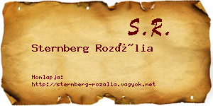 Sternberg Rozália névjegykártya
